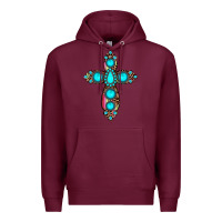 Burgundy gemstone cross Premium Hoodie - JahusDesignShop