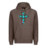 Coffee gemstone cross Premium Hoodie - JahusDesignShop
