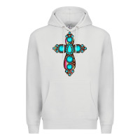 Dove Grey gemstone cross Premium Hoodie - JahusDesignShop