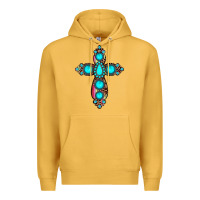 Mustard gemstone cross Premium Hoodie - JahusDesignShop
