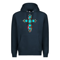 Navy gemstone cross Premium Hoodie - JahusDesignShop