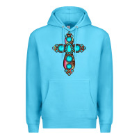 Ocean Blue gemstone cross Premium Hoodie - JahusDesignShop