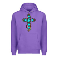 Purple gemstone cross Premium Hoodie - JahusDesignShop