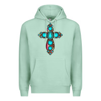 Seafoam gemstone cross Premium Hoodie - JahusDesignShop
