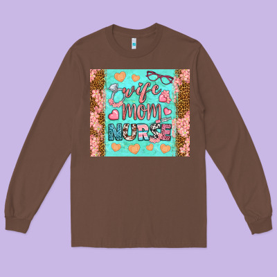 Wife Mom Nurse Tumbler Long Sleeve Tee Designed By Bundleandbundleshop
