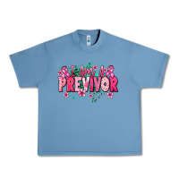 Pebble Blue I am a previvor Urban Heavy Tee - NancyCooperArtShop