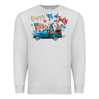Dove Grey happy 4th of july gnome truck Premium Sweatshirt - CowGirlArtShop