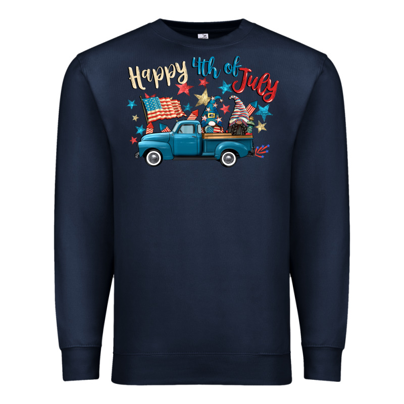 Happy 4th Of July Gnome Truck Premium Sweatshirt by CowGirlArtShop | Teevron