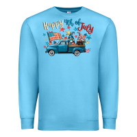 Ocean Blue happy 4th of july gnome truck Premium Sweatshirt - CowGirlArtShop