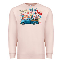 Pale Pink happy 4th of july gnome truck Premium Sweatshirt - CowGirlArtShop