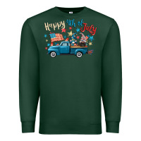 Sports Green happy 4th of july gnome truck Premium Sweatshirt - CowGirlArtShop