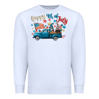White happy 4th of july gnome truck Premium Sweatshirt - CowGirlArtShop