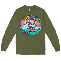 Army Green good times and tan lines Long Sleeve Tee - JahusDesignShop