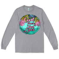 Heather Grey good times and tan lines Long Sleeve Tee - JahusDesignShop