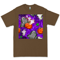 Cacao tombstone and ghosts seamless paternal Premium Tee - BundleAndBundleShop