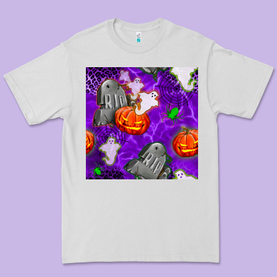 Tombstone And Ghosts Seamless Paternal Premium Tee Designed By Bundleandbundleshop
