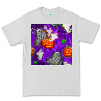 Dove Grey tombstone and ghosts seamless paternal Premium Tee - BundleAndBundleShop