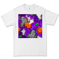 White tombstone and ghosts seamless paternal Premium Tee - BundleAndBundleShop