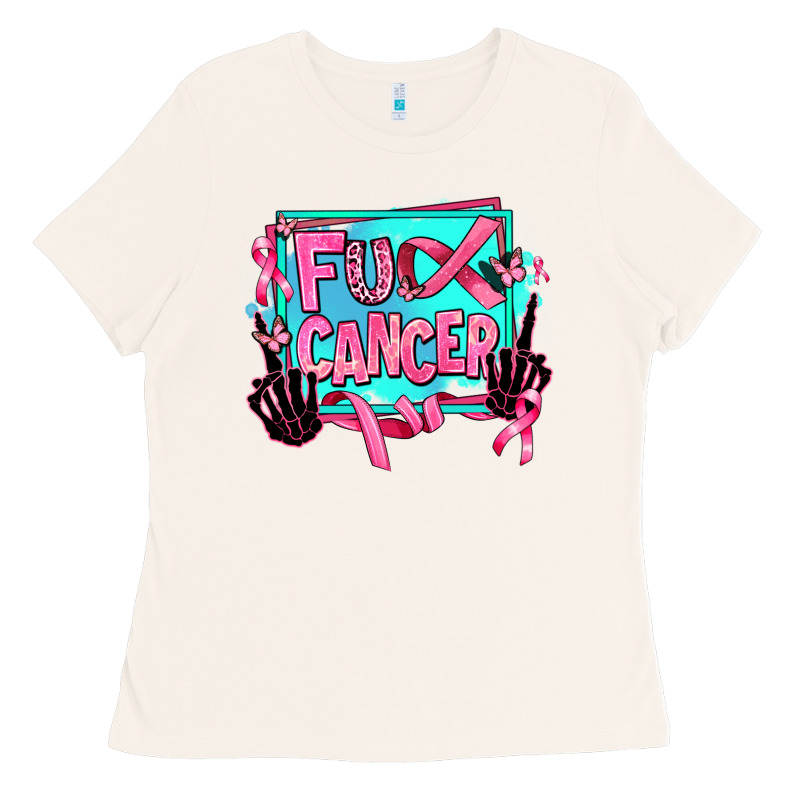 Fuck Cancer Ladies Tee by AdoDesignShop | Teevron