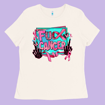 Fuck Cancer Ladies Tee Designed By Adodesignshop