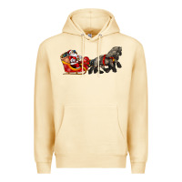 Pina Colada santa riding his sleigh with gifts Premium Hoodie - CowGirlArtShop