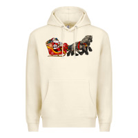 Sandshell santa riding his sleigh with gifts Premium Hoodie - CowGirlArtShop