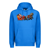 True Royal santa riding his sleigh with gifts Premium Hoodie - CowGirlArtShop