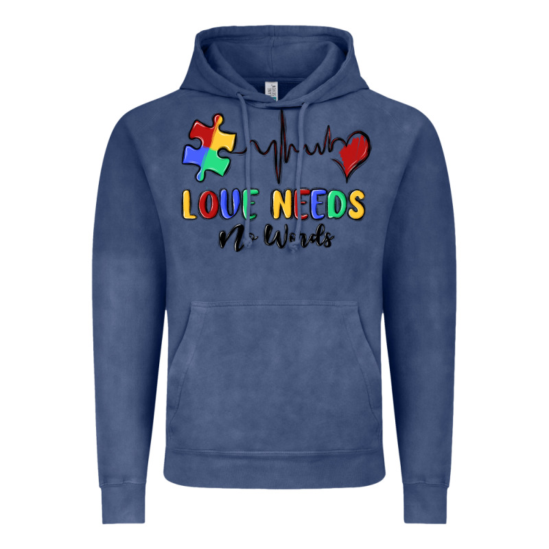 Love Needs No Words Vintage Hoodie by MaliasSmallBusiness | Teevron