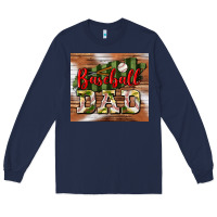 Navy Baseball Dad Tumbler Long Sleeve Tee - BundleAndBundleShop
