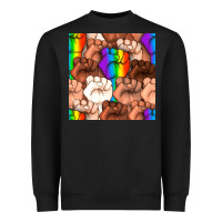 Black Pride lgbtq fists seamless pattern Heavyweight Sweatshirt - BundleAndBundleShop