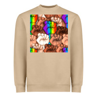 Mushroom Pride lgbtq fists seamless pattern Heavyweight Sweatshirt - BundleAndBundleShop