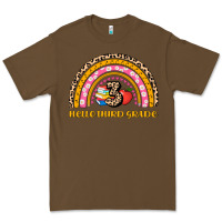 Cacao back to school rainbow hello third grade Premium Tee - AdoDesignShop