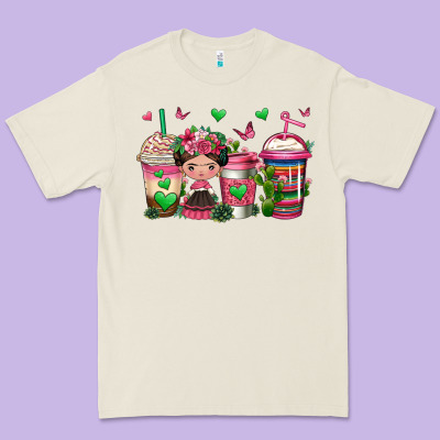 Mexican Coffee Cups Cafecito Premium Tee Designed By Jasminsmagicworld