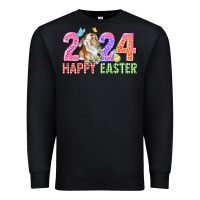 Black 2024 happy easter Premium Sweatshirt - CowGirlArtShop