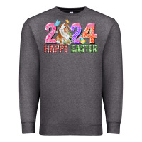 Charcoal Heather 2024 happy easter Premium Sweatshirt - CowGirlArtShop