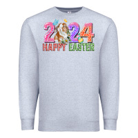 Heather Grey 2024 happy easter Premium Sweatshirt - CowGirlArtShop