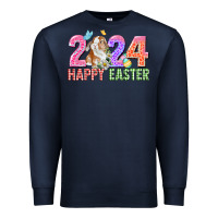 Navy 2024 happy easter Premium Sweatshirt - CowGirlArtShop