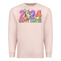 Pale Pink 2024 happy easter Premium Sweatshirt - CowGirlArtShop