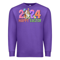 Purple 2024 happy easter Premium Sweatshirt - CowGirlArtShop