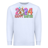White 2024 happy easter Premium Sweatshirt - CowGirlArtShop
