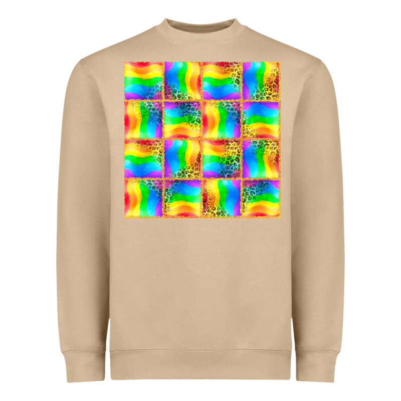 Pride Lgbtq Flag And Leopard With Glitter Seamless Heavyweight Sweatshirt by BundleAndBundleShop | Teevron