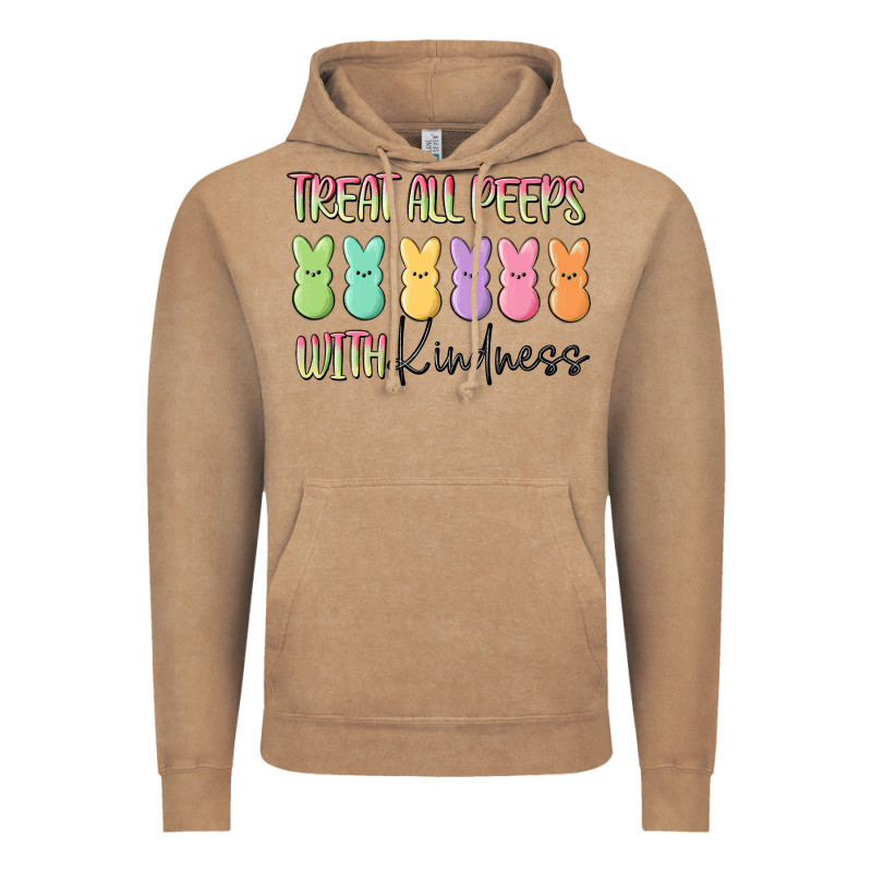 Treat All Peeps With Kindness Vintage Hoodie by MaliasSmallBusiness | Teevron