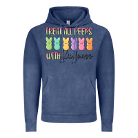 Vintage Denim treat all peeps with kindness Vintage Hoodie - MaliasSmallBusiness