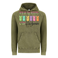 Vintage Olive treat all peeps with kindness Vintage Hoodie - MaliasSmallBusiness