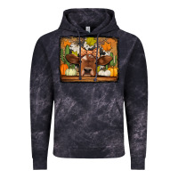 Cloud Black fall cow Vintage Hoodie - Jasminsmagicworld