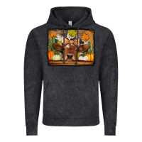 Vintage Arctic fall cow Vintage Hoodie - Jasminsmagicworld