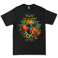 Black aztec rodeo cowboy Premium Tee - JahusDesignShop