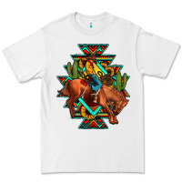 White aztec rodeo cowboy Premium Tee - JahusDesignShop