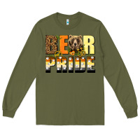 Army Green Western Bear Pride LGBTQ+ Long Sleeve Tee - BundleAndBundleShop