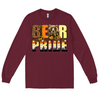 Burgundy Western Bear Pride LGBTQ+ Long Sleeve Tee - BundleAndBundleShop